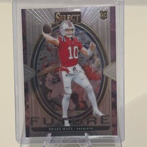 🔥 2024 Drake Maye Panini Select Futures Rookie card. New England Patriots